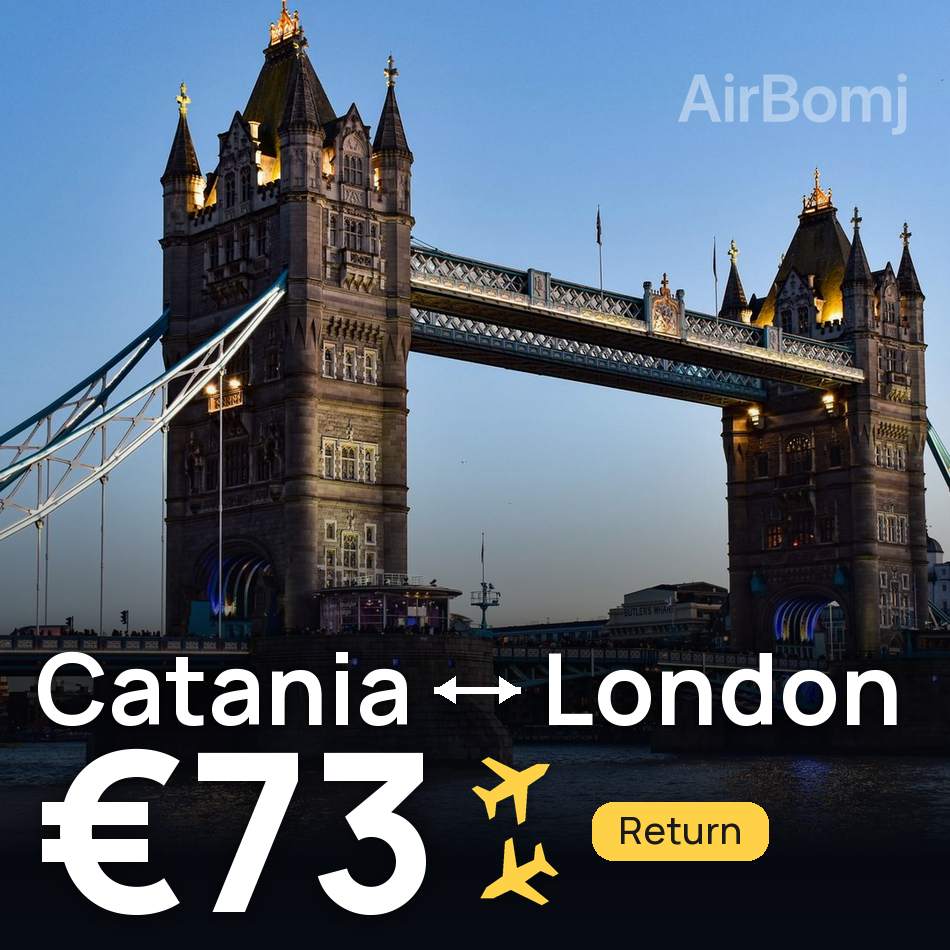 Flugticket: Catania — London, €73