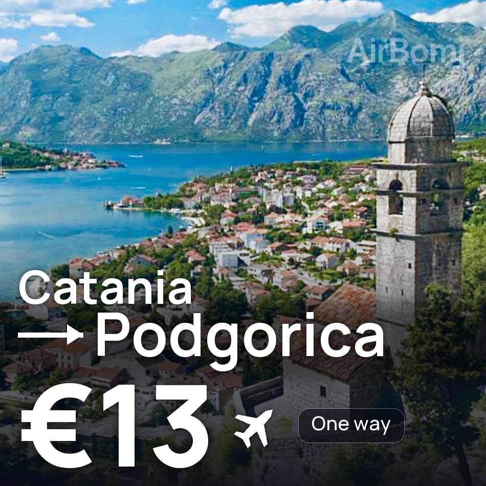 Flugticket: Catania — Podgorica, €13