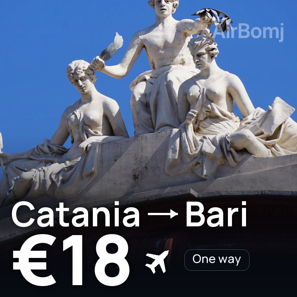 Flugticket: Catania — Bari, €18