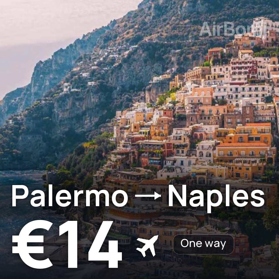 Tiket pesawat: Palermo — Naples, €14