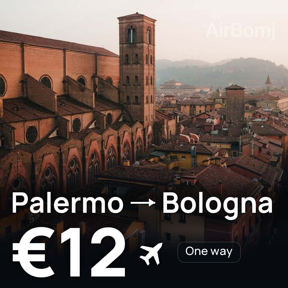 Flugticket: Palermo — Bologna, €12