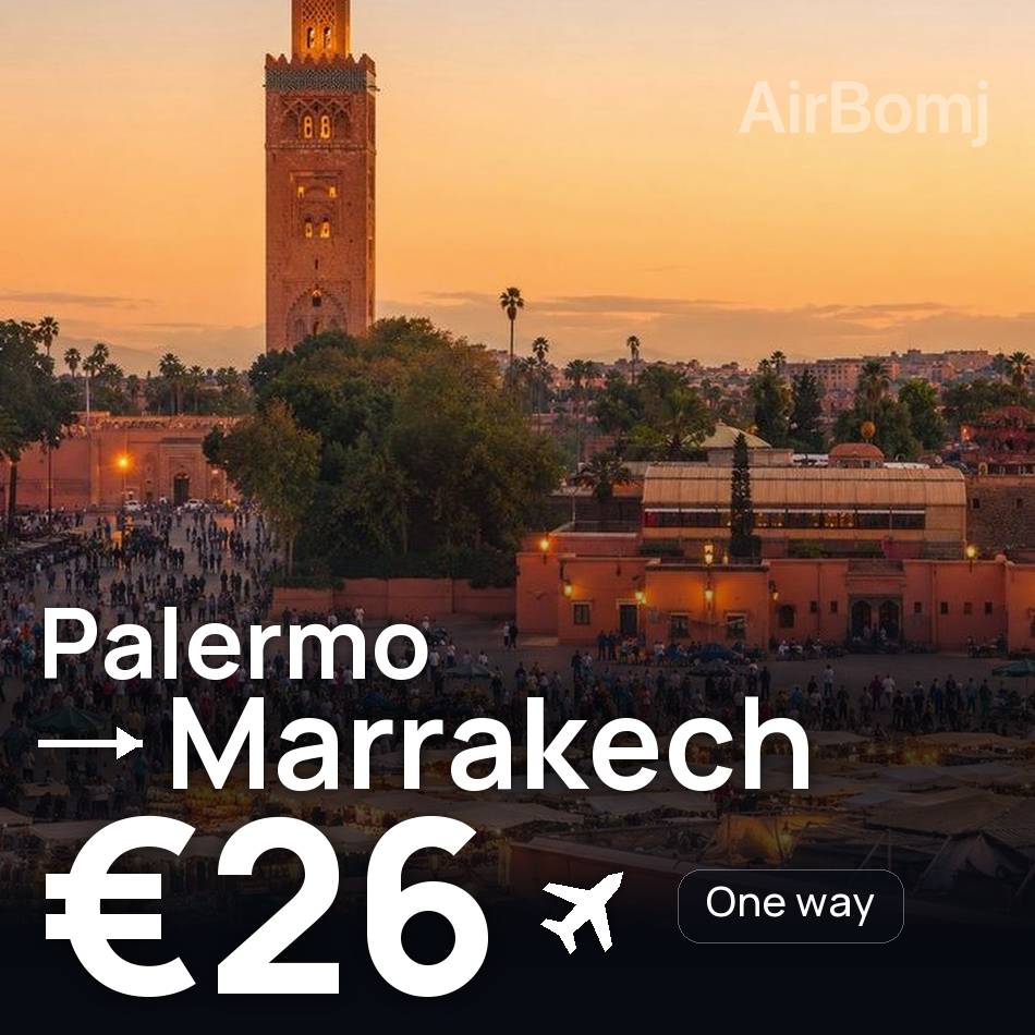 Flugticket: Palermo — Marrakesh, €26
