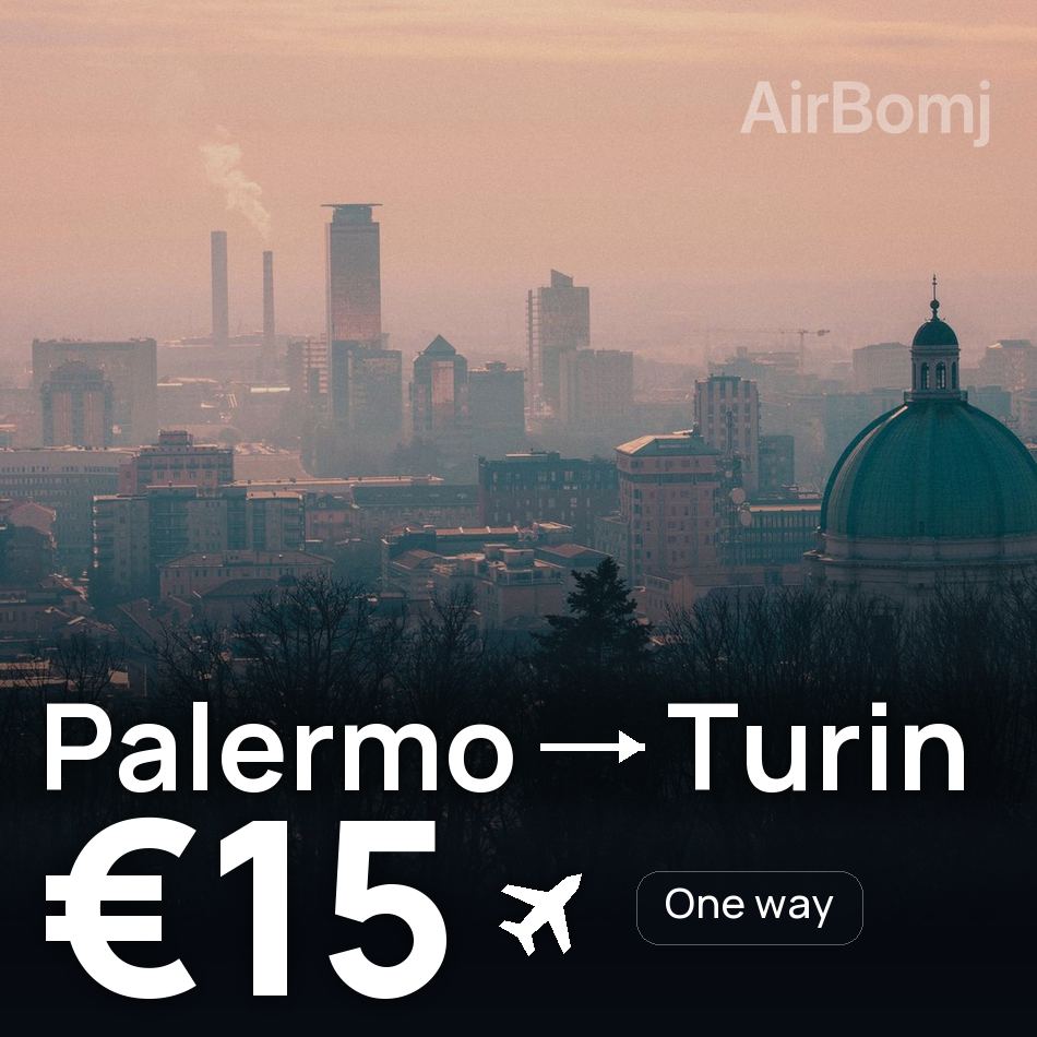 Flugticket: Palermo — Turin, €15