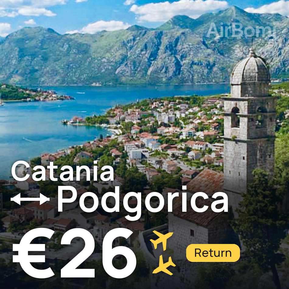 Flugticket: Catania — Podgorica, €26