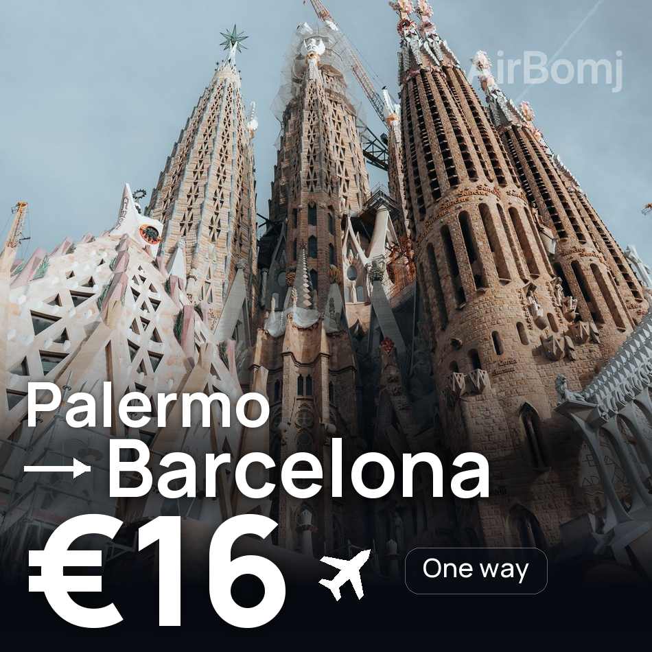 Flugticket: Palermo — Barcelona, €16