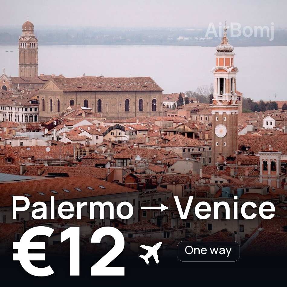 Flugticket: Palermo — Venedig, €12