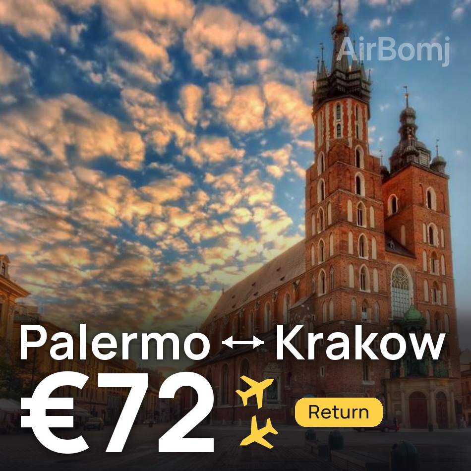 Flugticket: Palermo — Cracow, €72