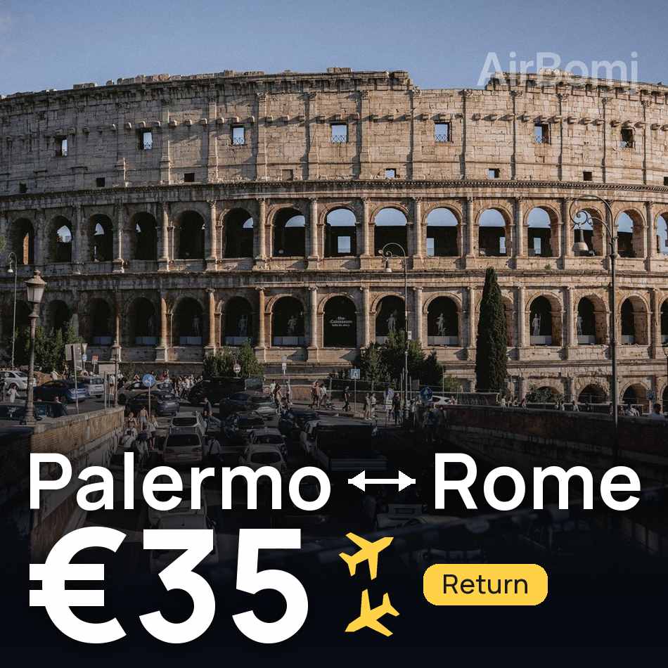 Flugticket: Palermo — Rom, €35