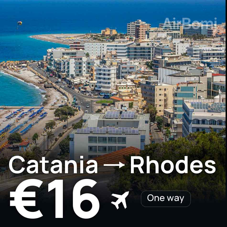 Flugticket: Catania — Rhodos, €16