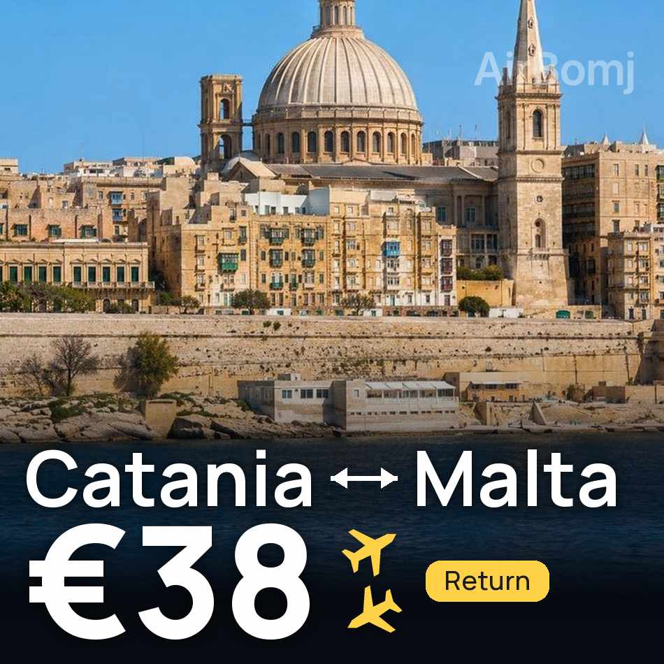 Flugticket: Catania — Valletta, €38