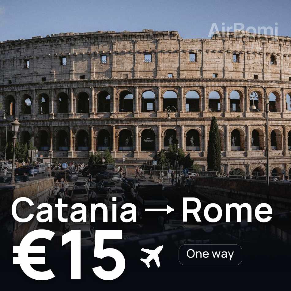 Flugticket: Catania — Rom, €15