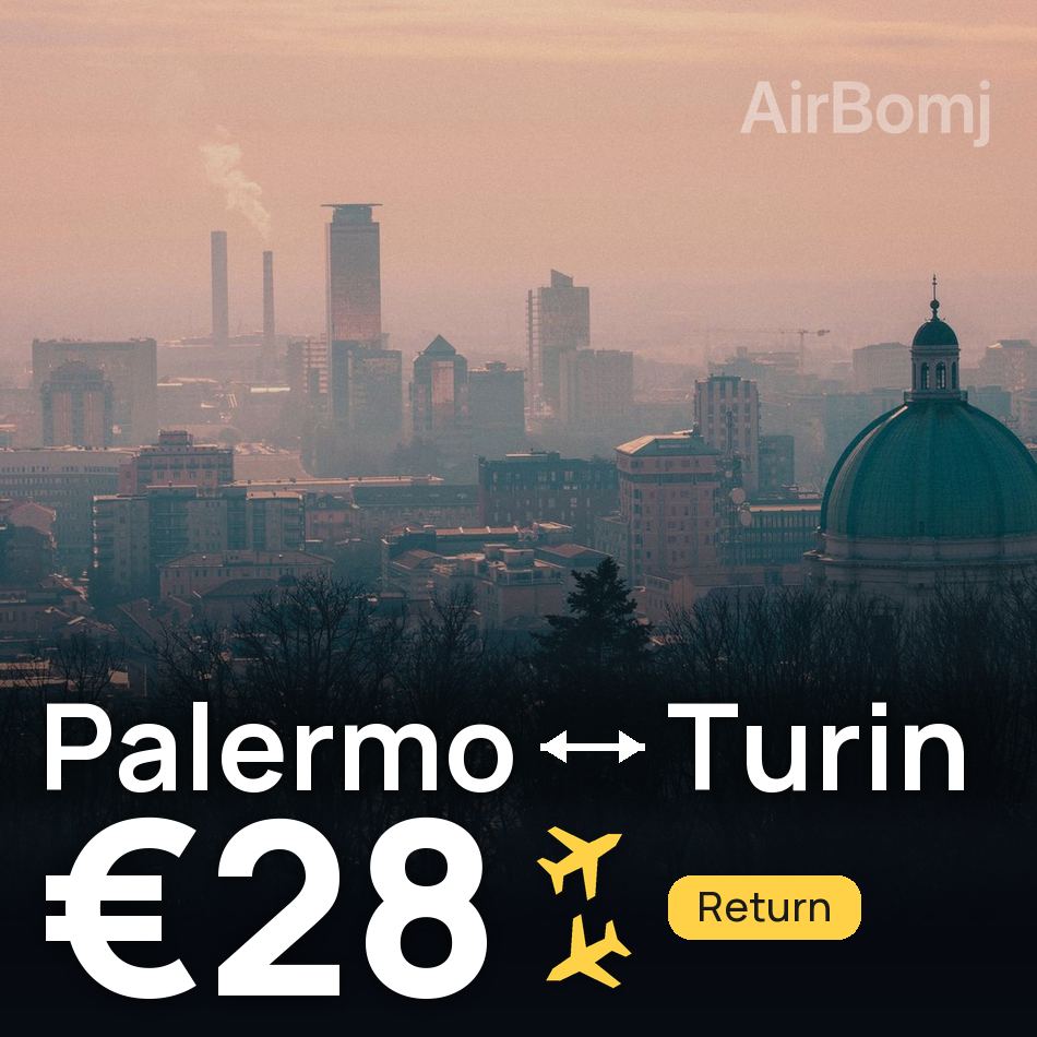 Flugticket: Palermo — Turin, €28