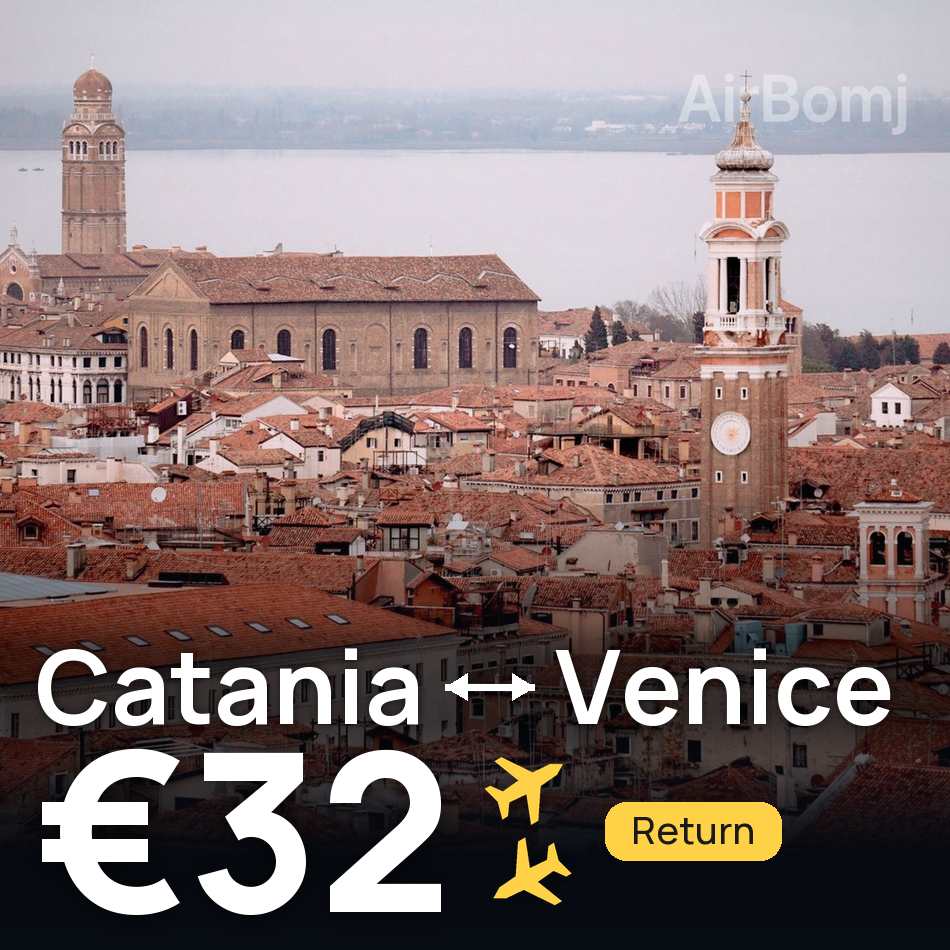 Flugticket: Catania — Venedig, €32