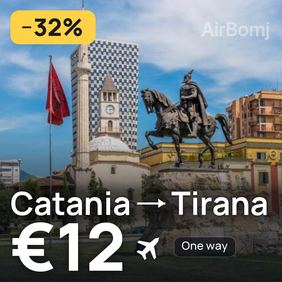 Flugticket: Catania — Tirana, €12