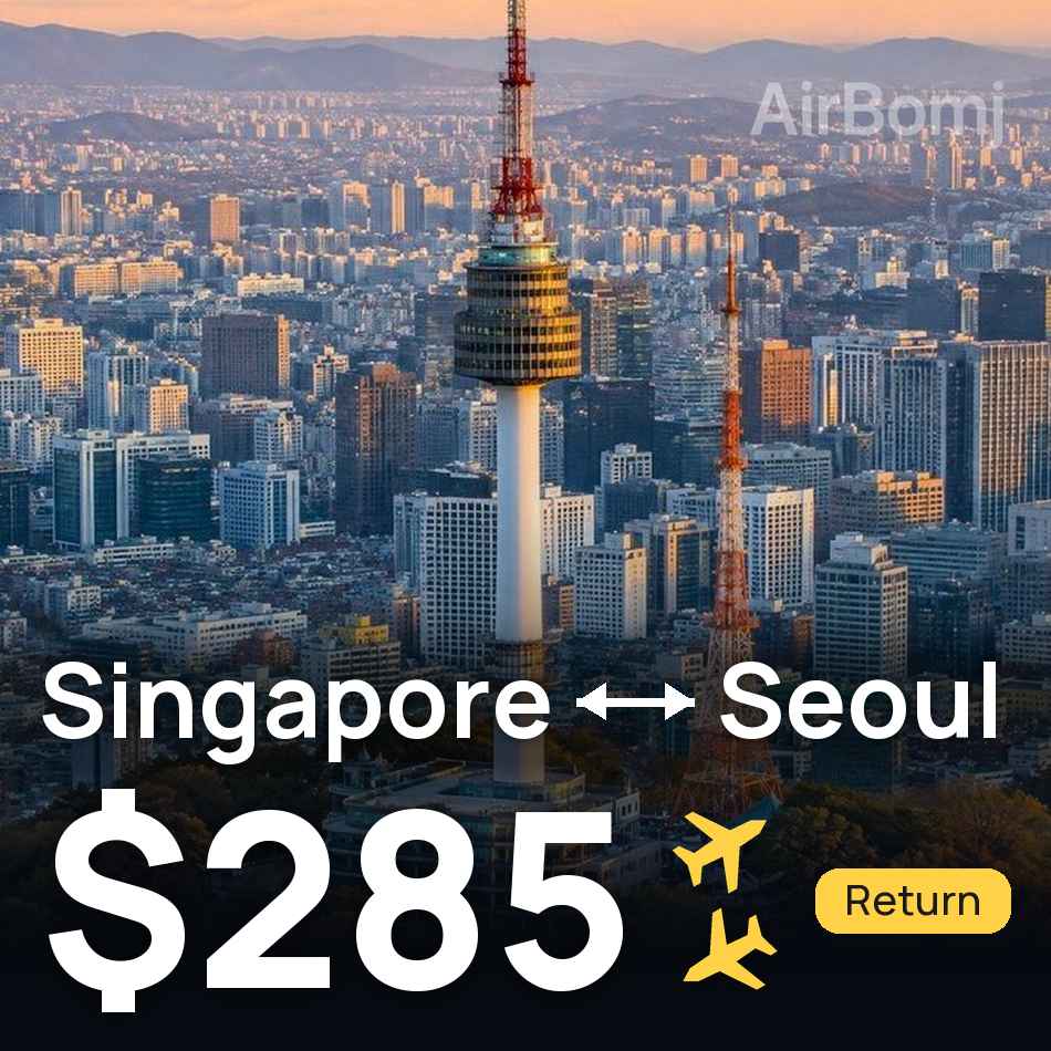 Bilet lotniczy: Singapur — Seul, $285