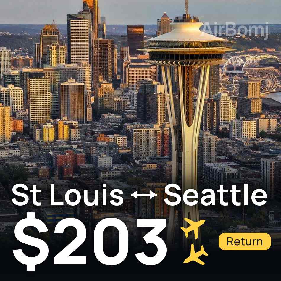 Flight ticket: St Louis to Seattle, $203