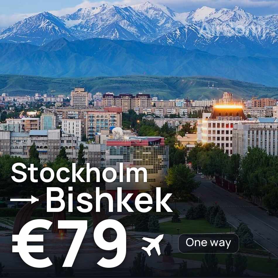 Biglietto aereo: Stoccolma — Biškek, €79