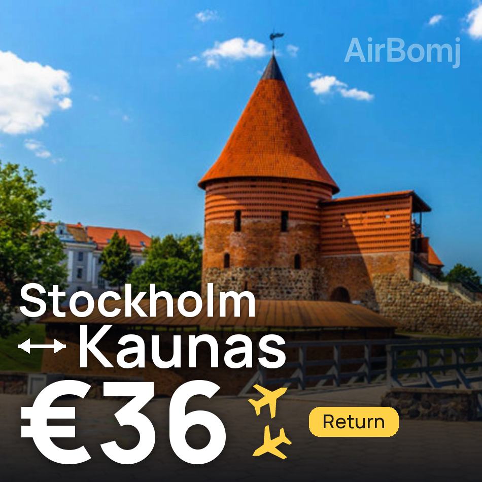 Billet d'avion : Stockholm — Kaunas, €36