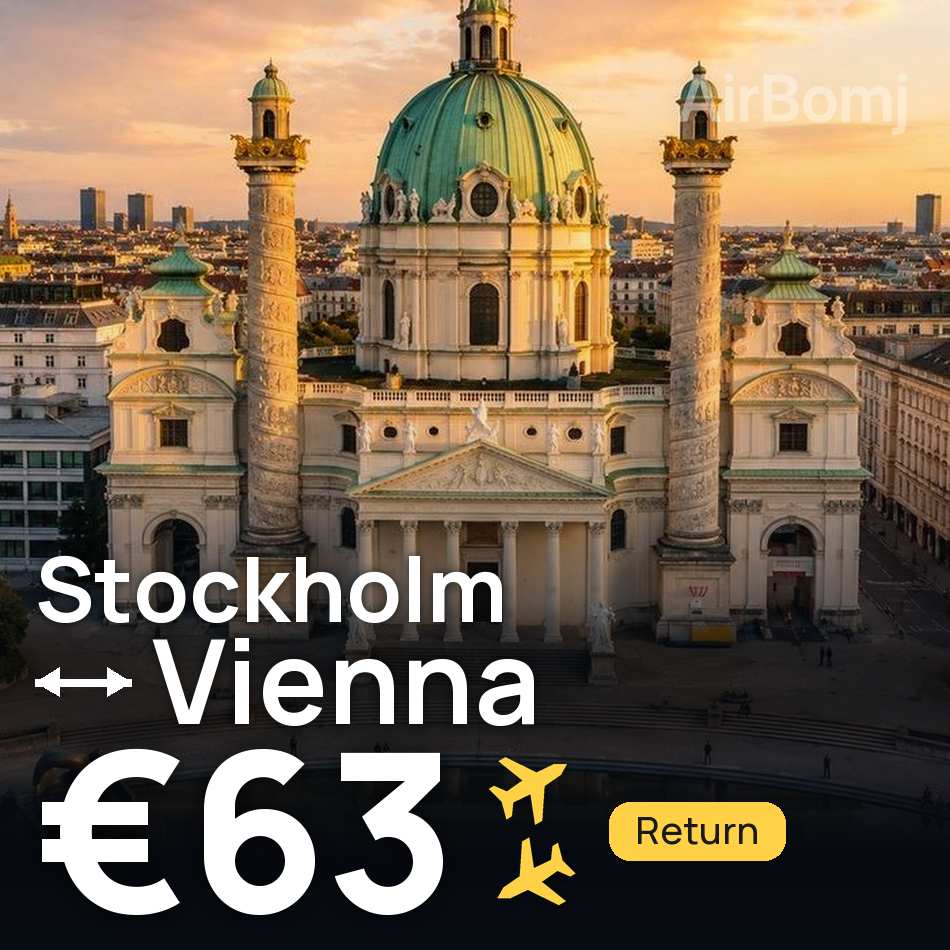 Billet d'avion : Stockholm — Vienne, €63
