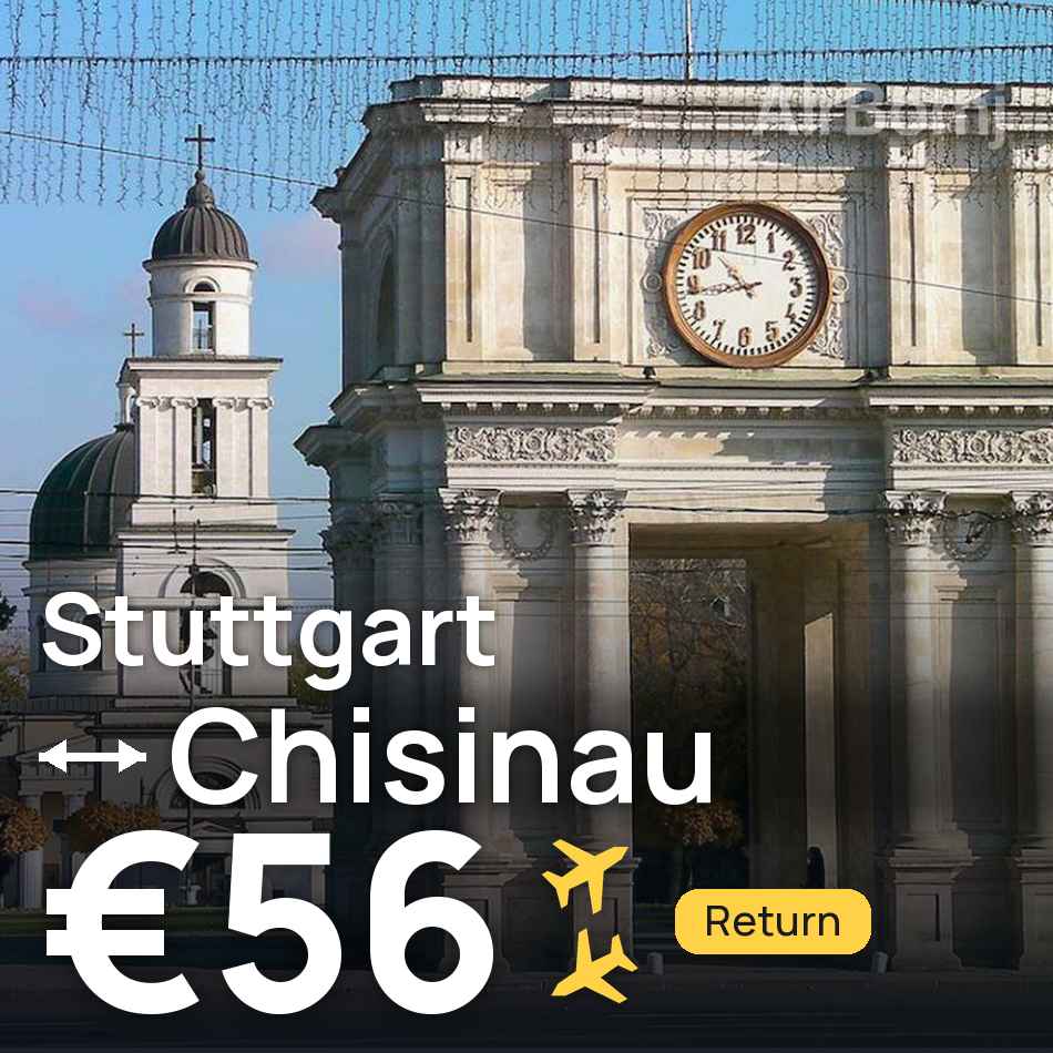 Flugticket: Stuttgart — Chișinău, €56