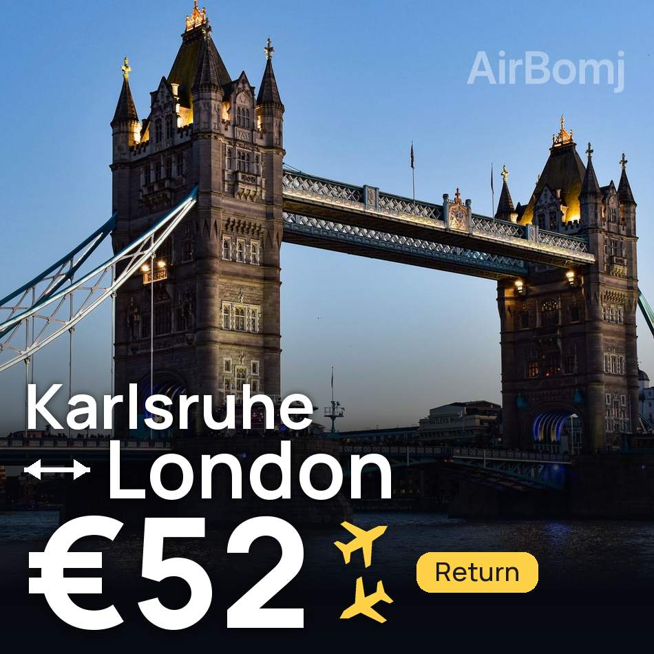 Flugticket: Karlsruhe — London, €52