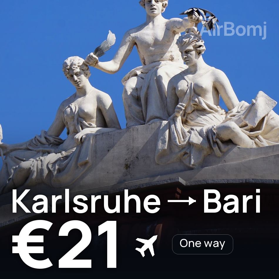 Flugticket: Karlsruhe — Bari, €21