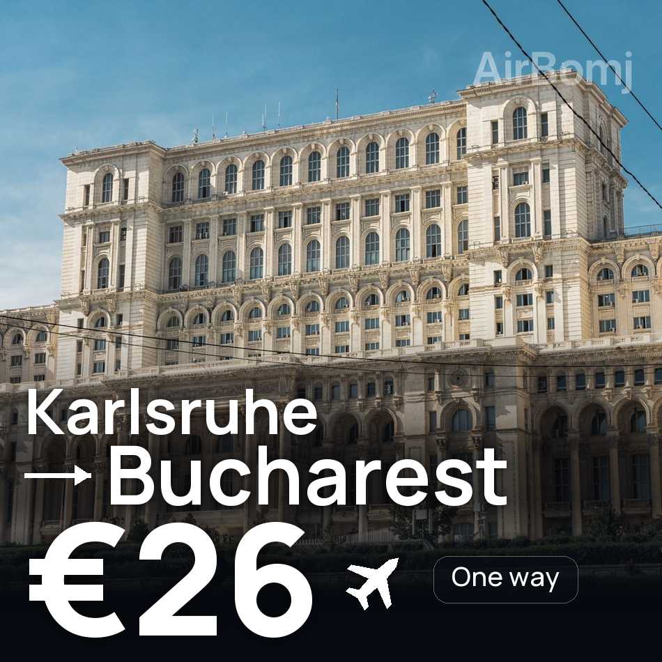 Flugticket: Karlsruhe — Bukarest, €26