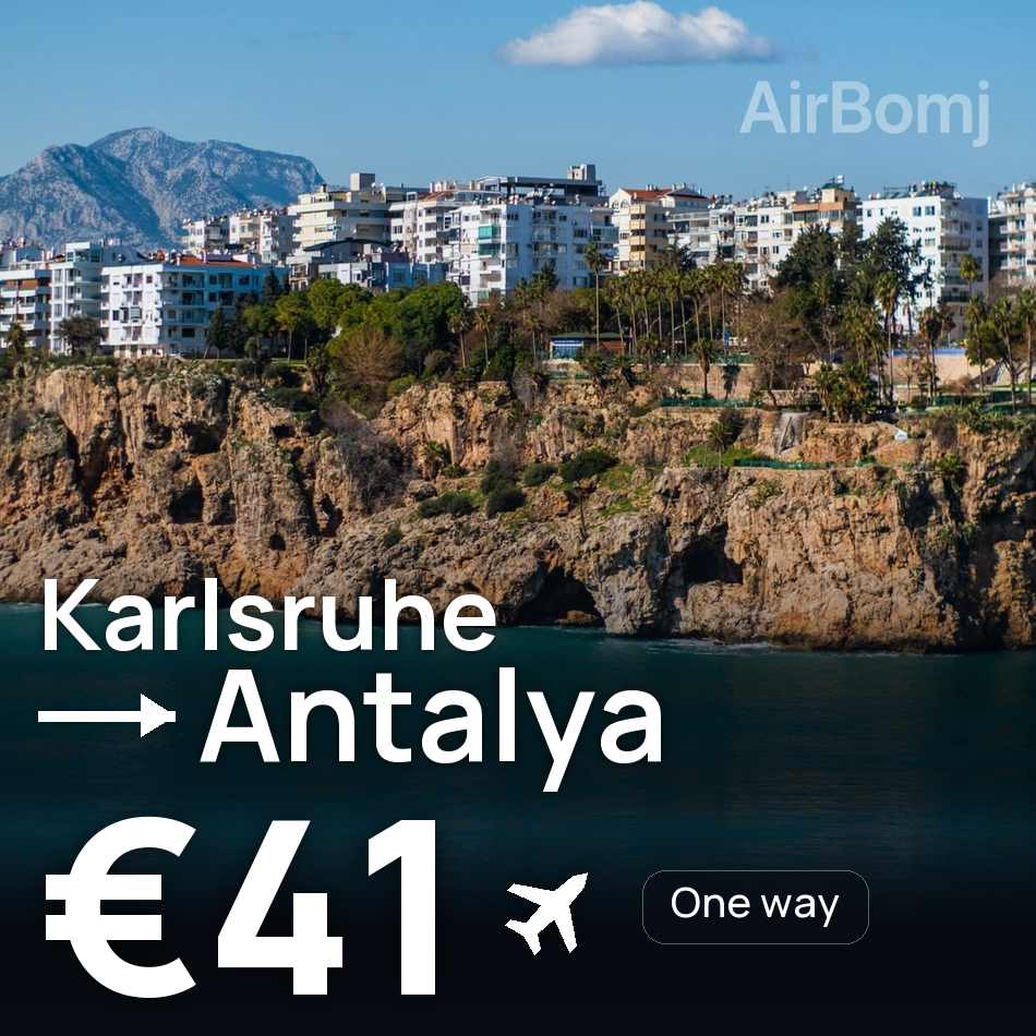 Flugticket: Karlsruhe — Antalya, €41