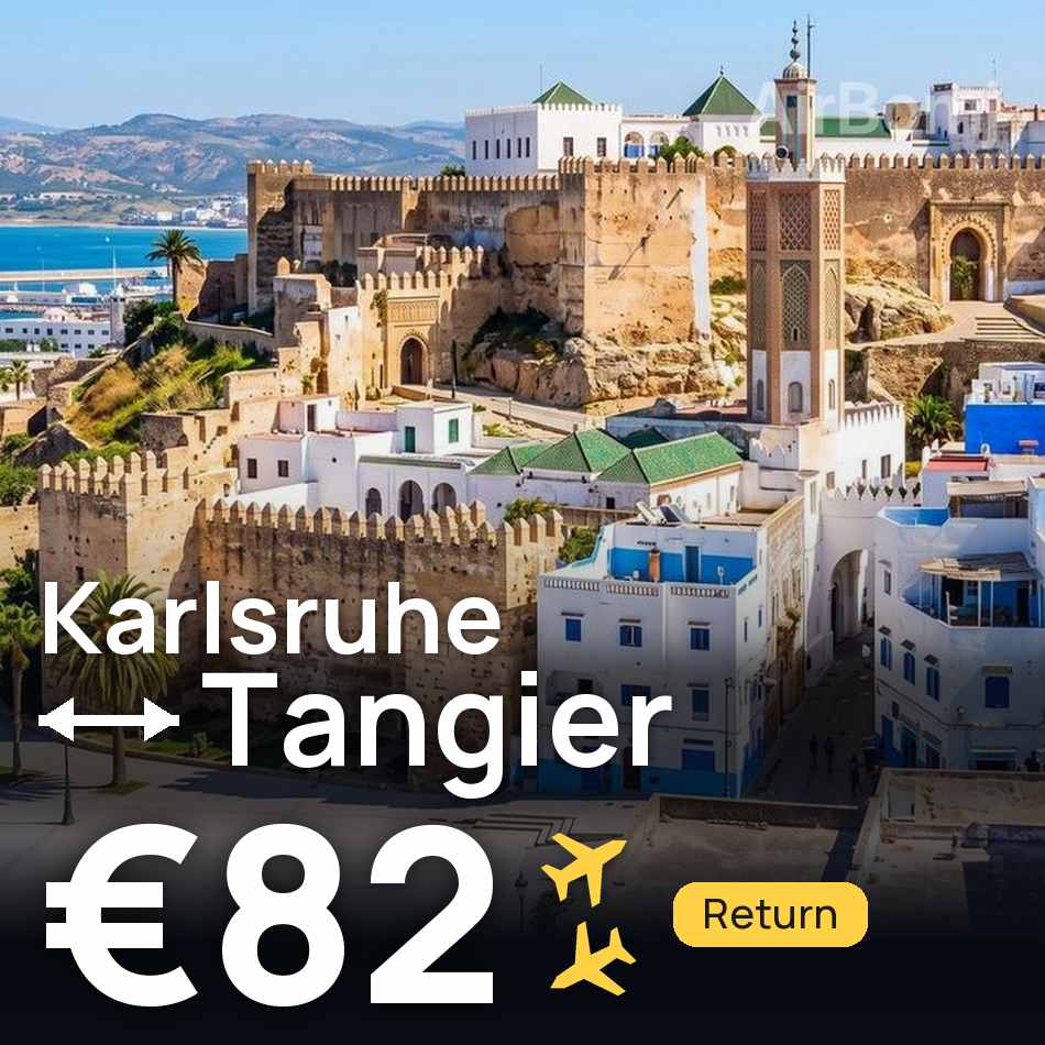 Flugticket: Karlsruhe — Tanger, €82