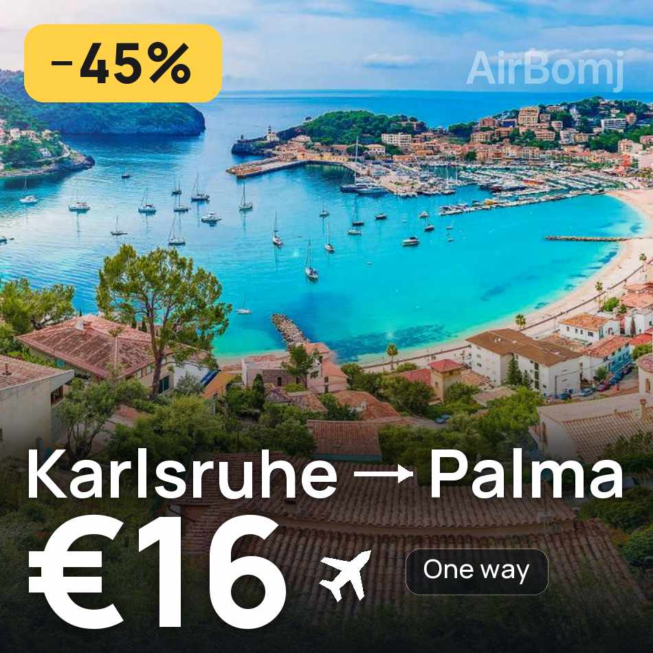 Flugticket: Karlsruhe — Palma de Mallorca, €16