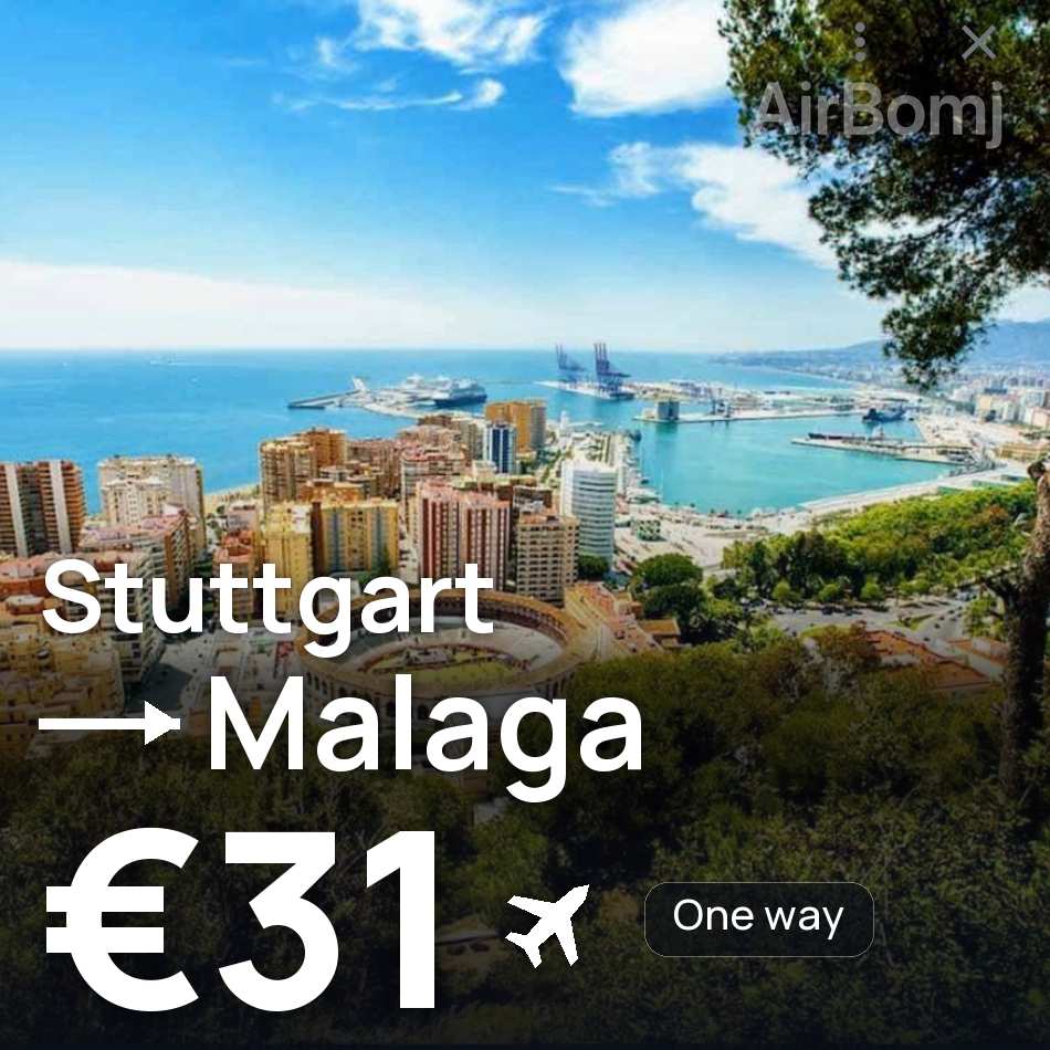 Flugticket: Stuttgart — Málaga, €31