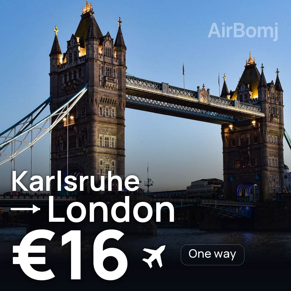 Flugticket: Karlsruhe — London, €16