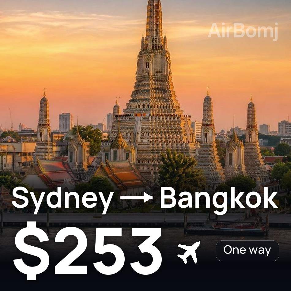Billet d'avion : Sydney — Bangkok, $253
