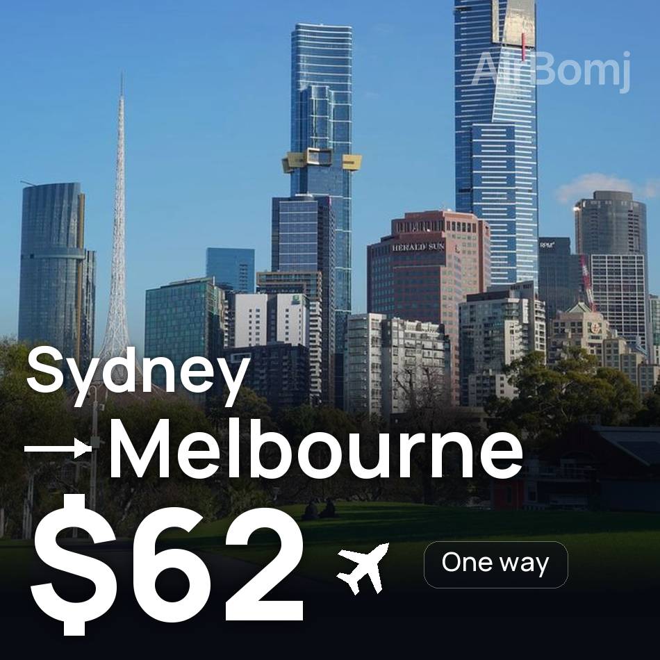 Billet d'avion : Sydney — Melbourne, $62