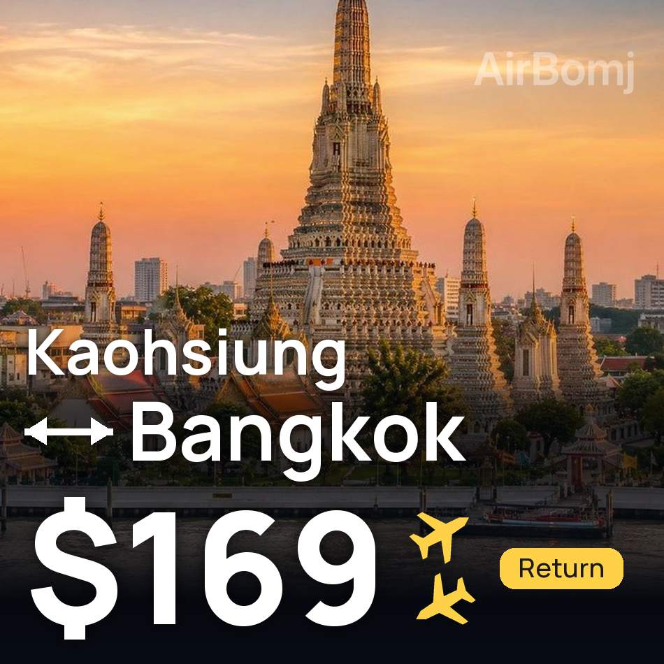 Billet d'avion : Kaohsiung — Bangkok, $169