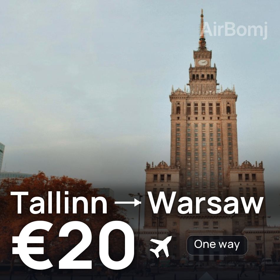 Flugticket: Tallinn — Warschau, €20