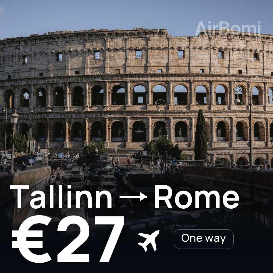 Tiket pesawat: Tallinn — Rome, €27