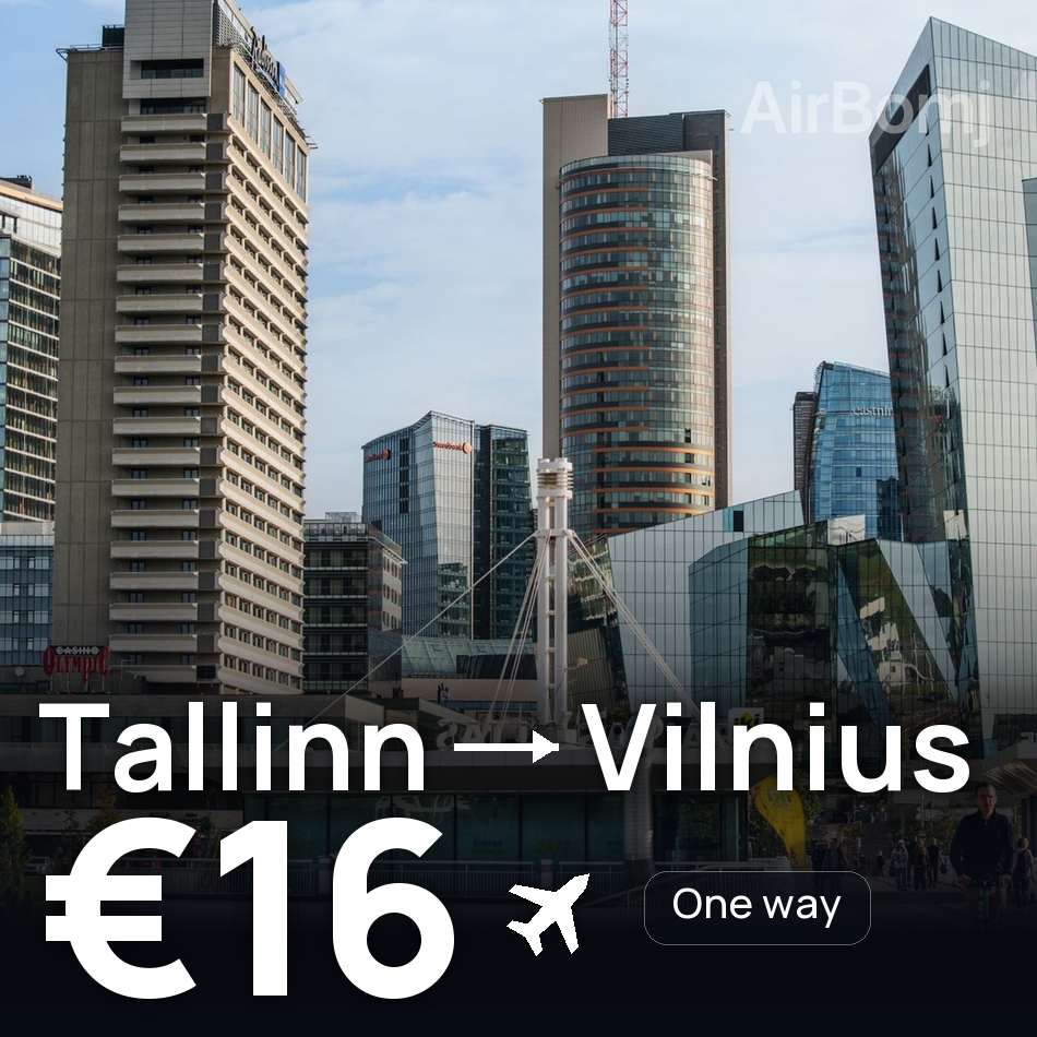 Flugticket: Tallinn — Vilnius, €16