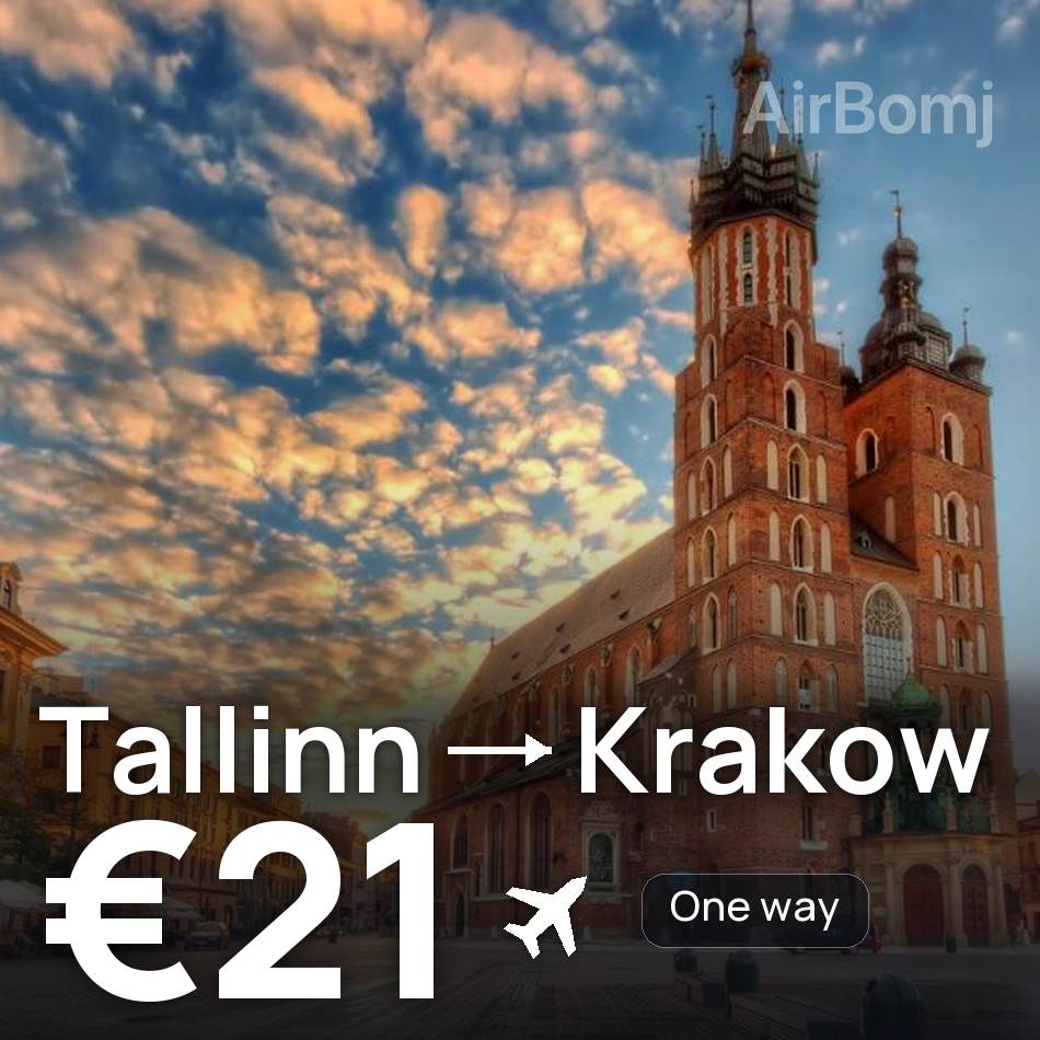 Flugticket: Tallinn — Cracow, €21
