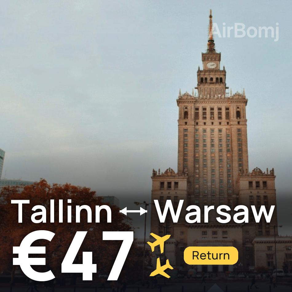 Flugticket: Tallinn — Warschau, €47