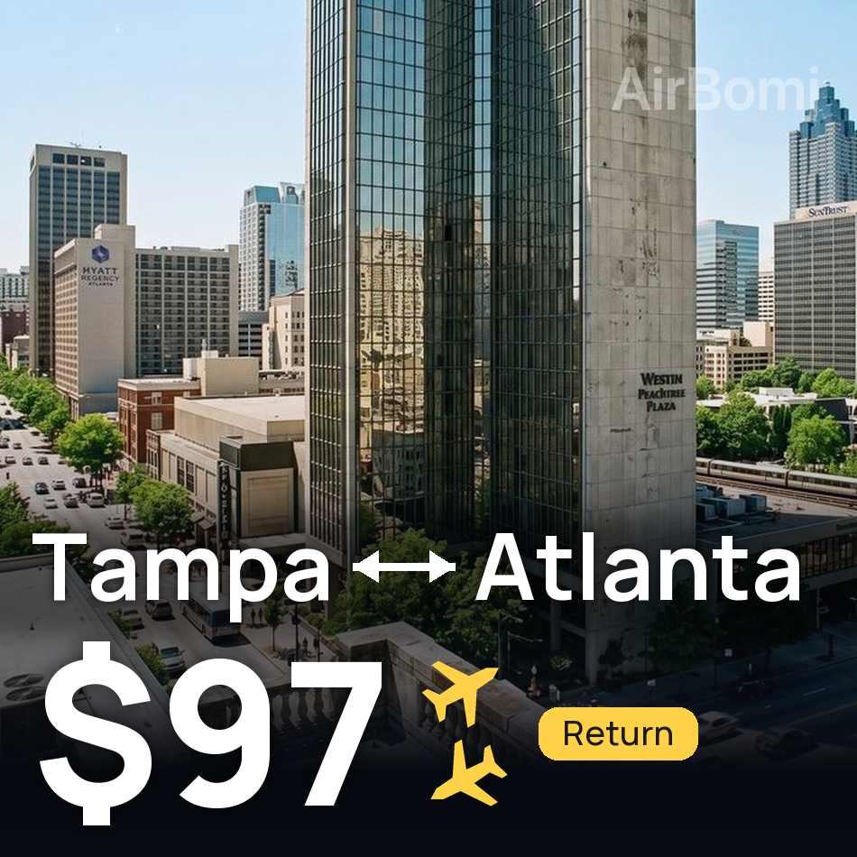 Biglietto aereo: Tampa — Atlanta, $97
