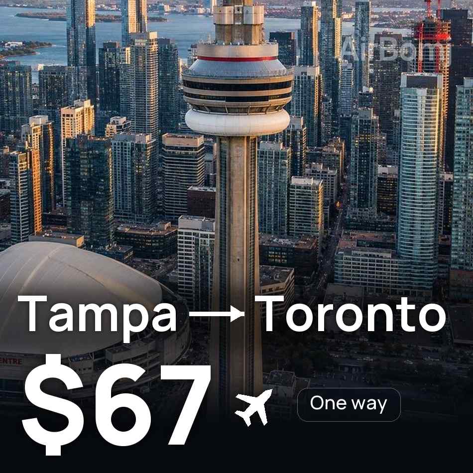 Biglietto aereo: Tampa — Toronto, $67