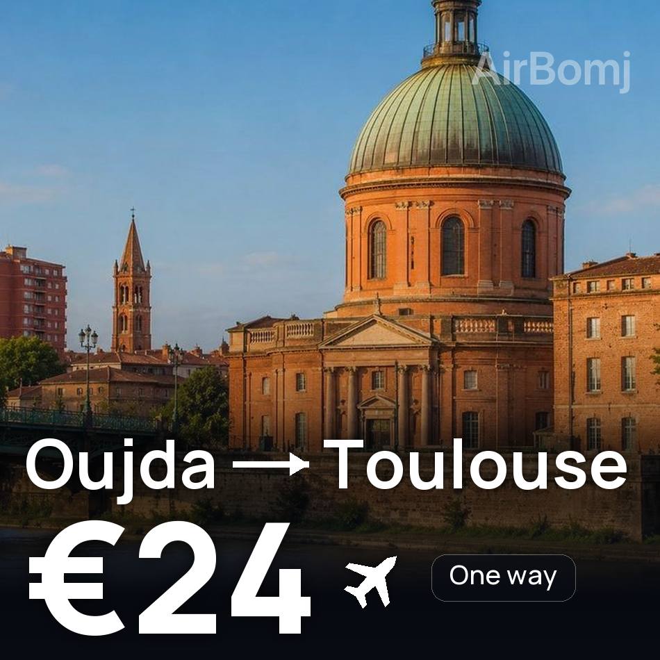 Passagem aérea: Oujda — Toulouse, €24
