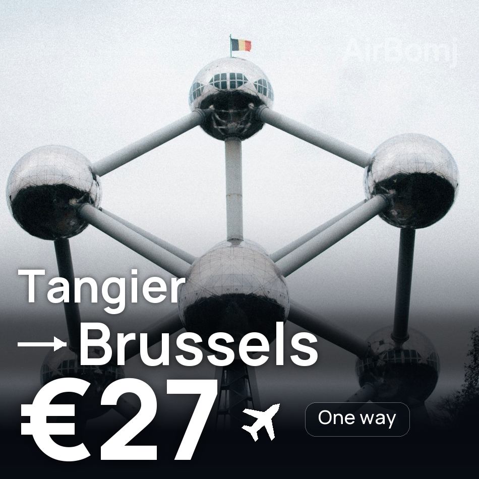 Passagem aérea: Tânger — Bruxelas, €27