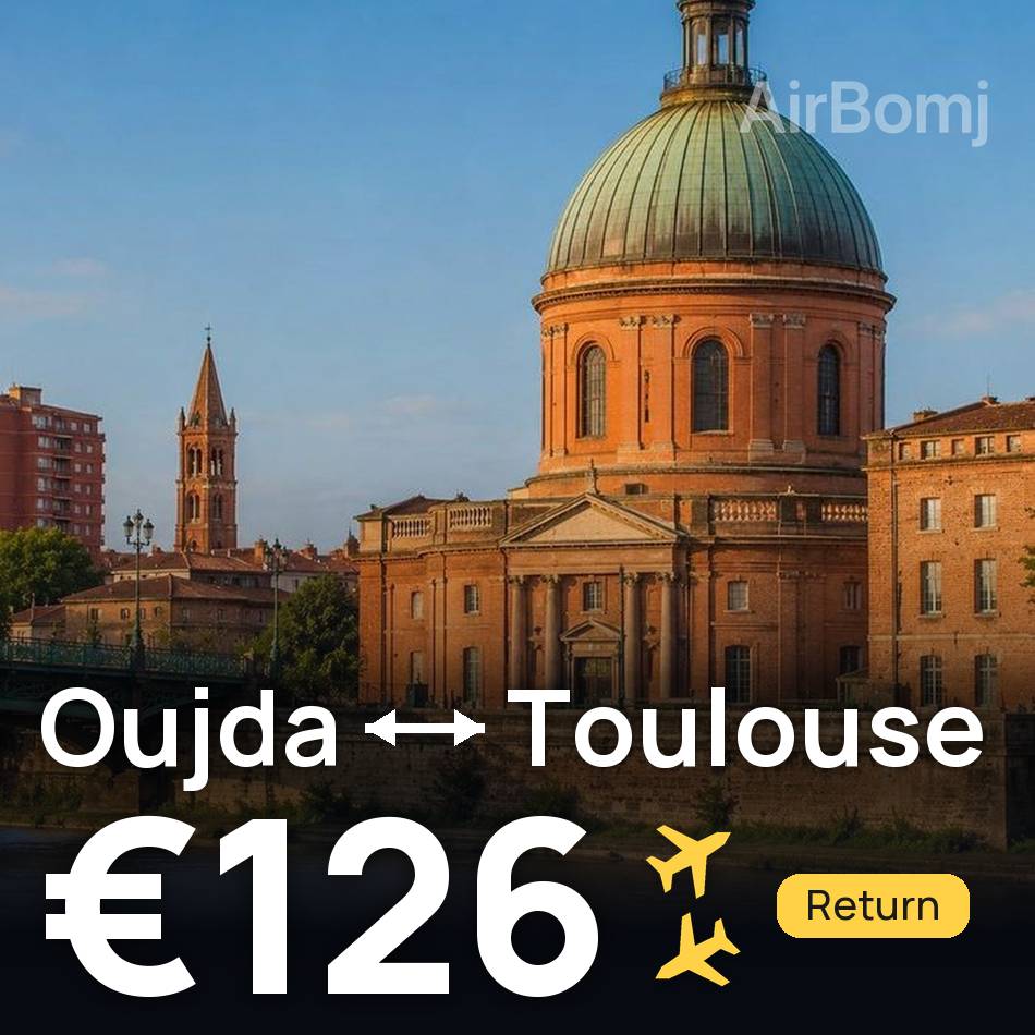 Passagem aérea: Oujda — Toulouse, €126