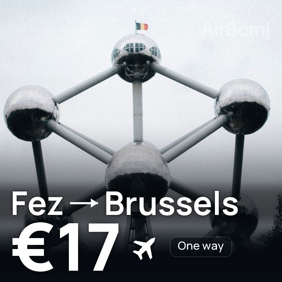 Passagem aérea: Fes — Bruxelas, €17