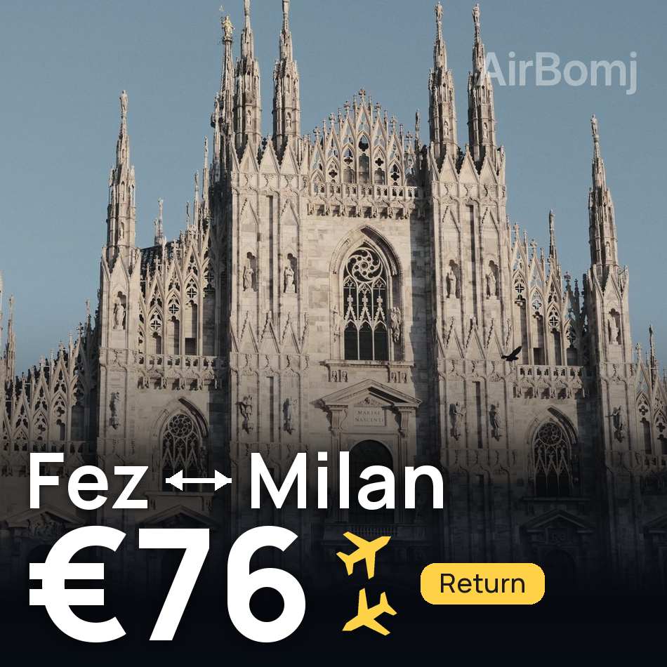 Passagem aérea: Fes — Milão, €76