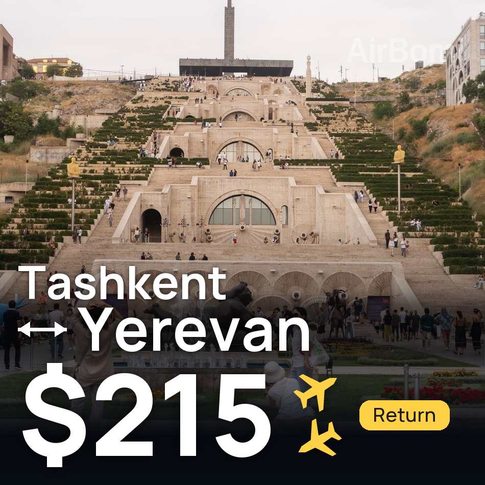 Flugticket: Taschkent — Eriwan, $215