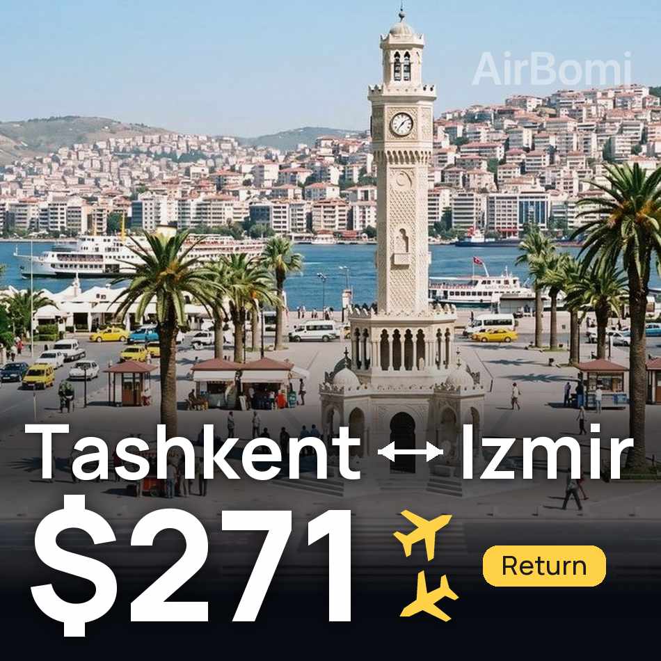 Flugticket: Taschkent — Izmir, $271