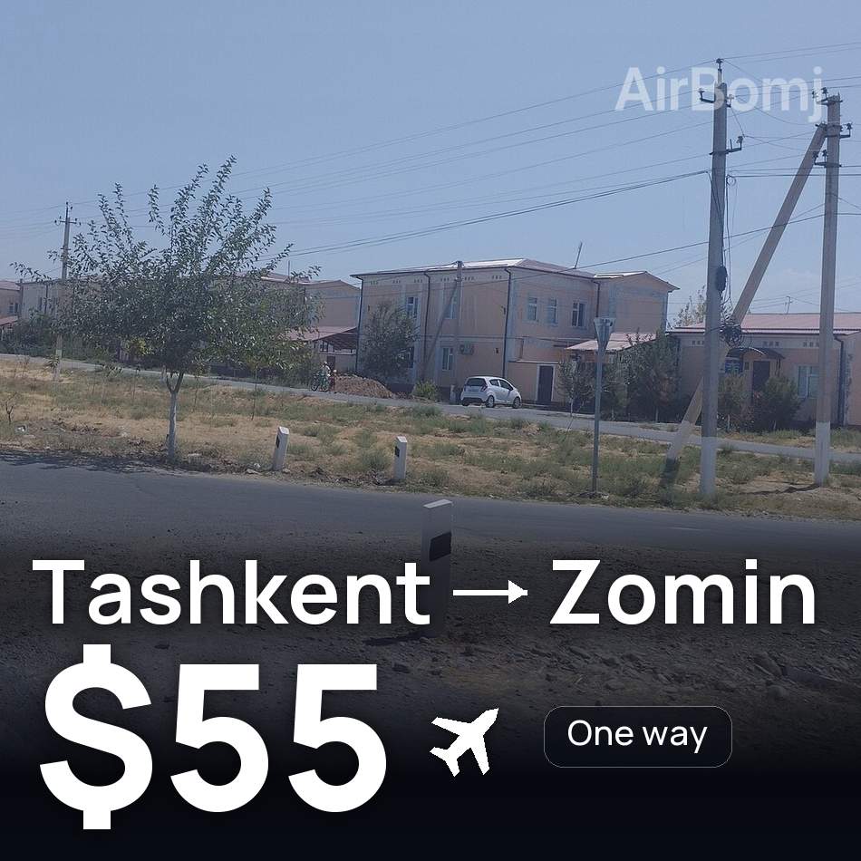 Bilet de avion: Tashkent — Zomin, $55